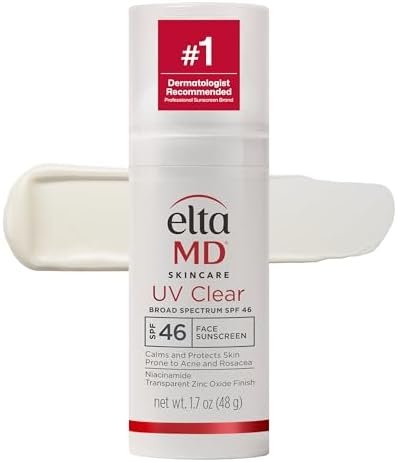 EltaMD UV Clear Face Sunscreen with Zinc Oxide- On AMAZON