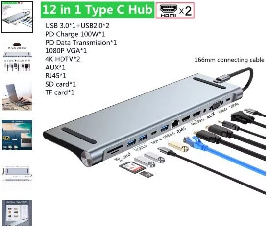 12 in 1 hub with legit cover